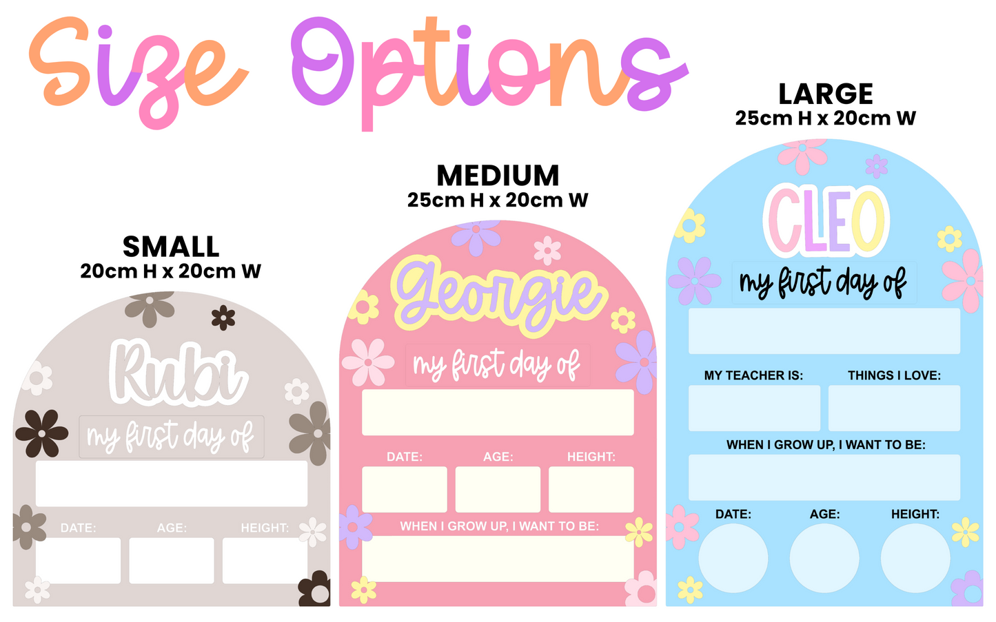 MERMAID & TURTLE Personalised First / Last Day Of School Board