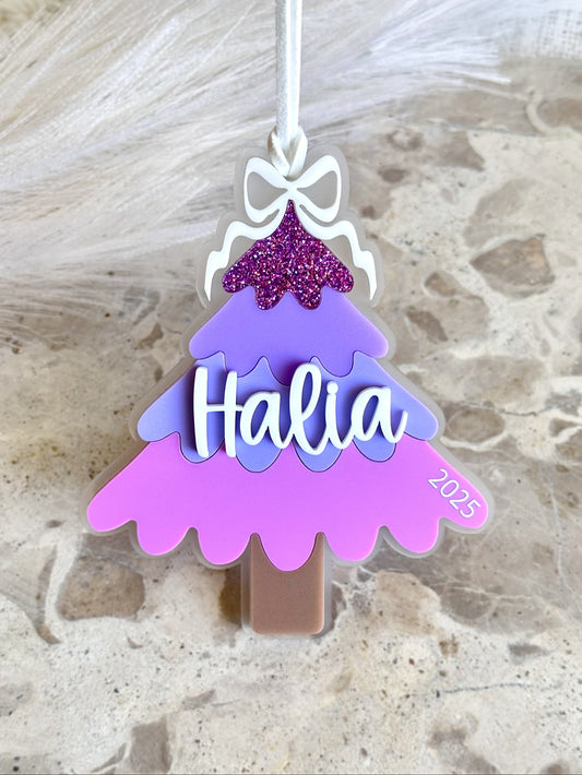 Layered Personalised Christmas Tree Ornament