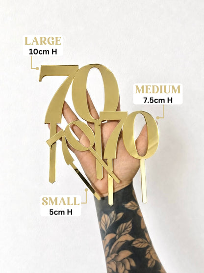 Birthday Age Number Acrylic Cake Charm/Fropper Or Cake Topper
