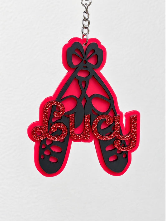 Irish Dancer Personalised Acrylic Bag Tag