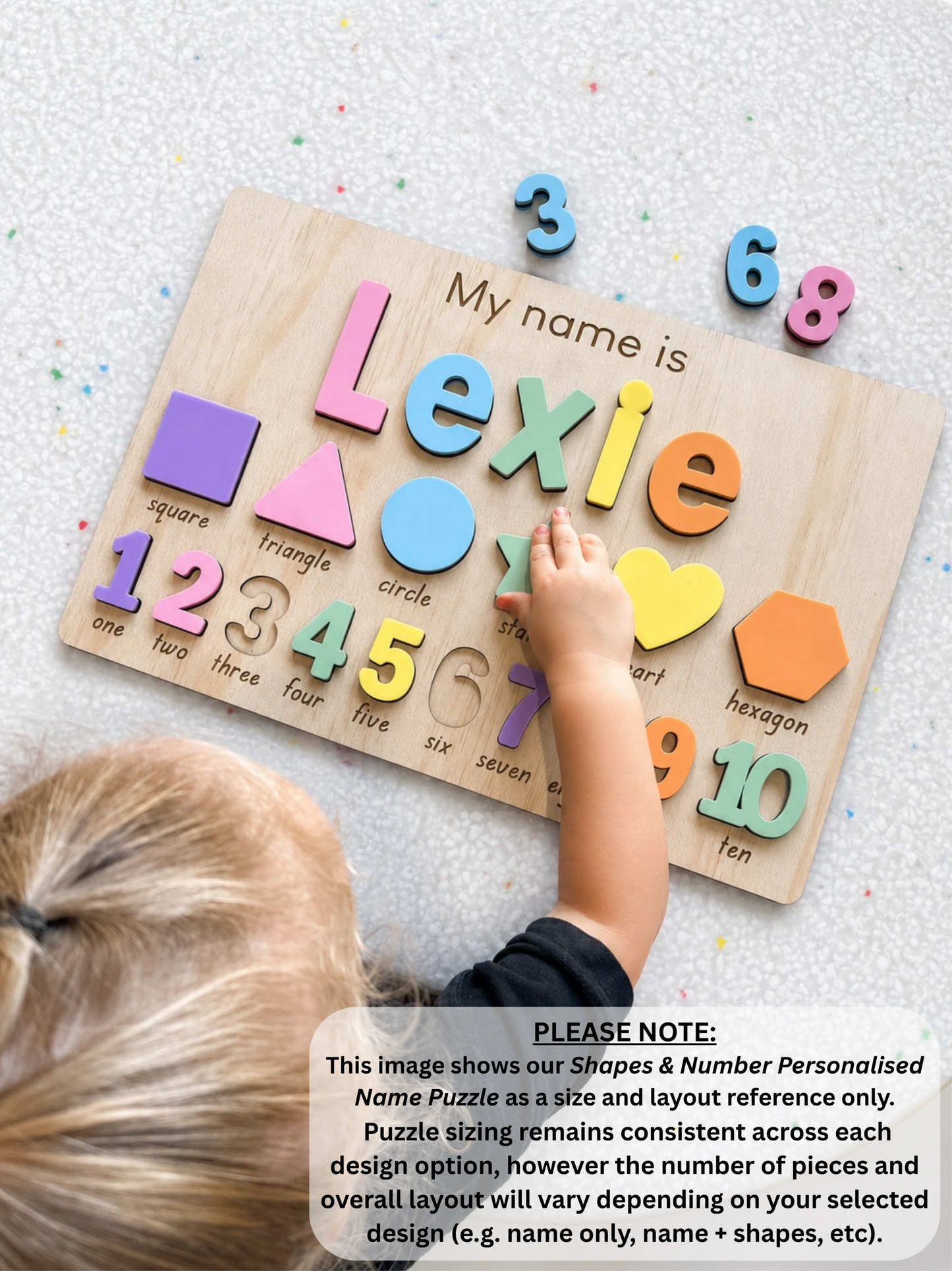 NUMBERS Personalised Name Puzzle