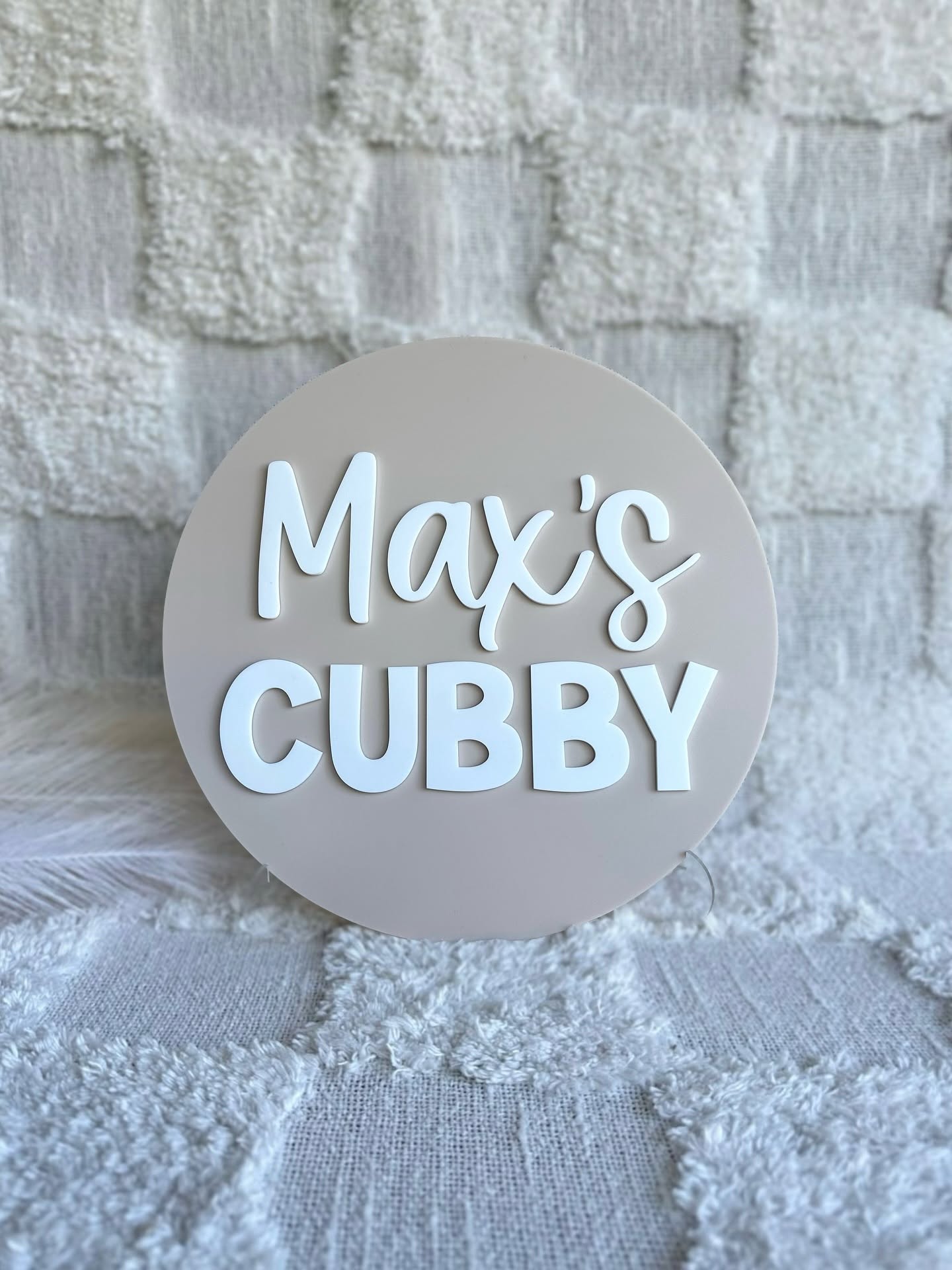 Personalised Round Acrylic Sign | Custom Signage