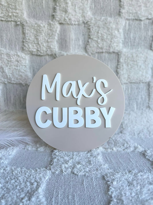 Personalised Round Acrylic Sign | Custom Signage