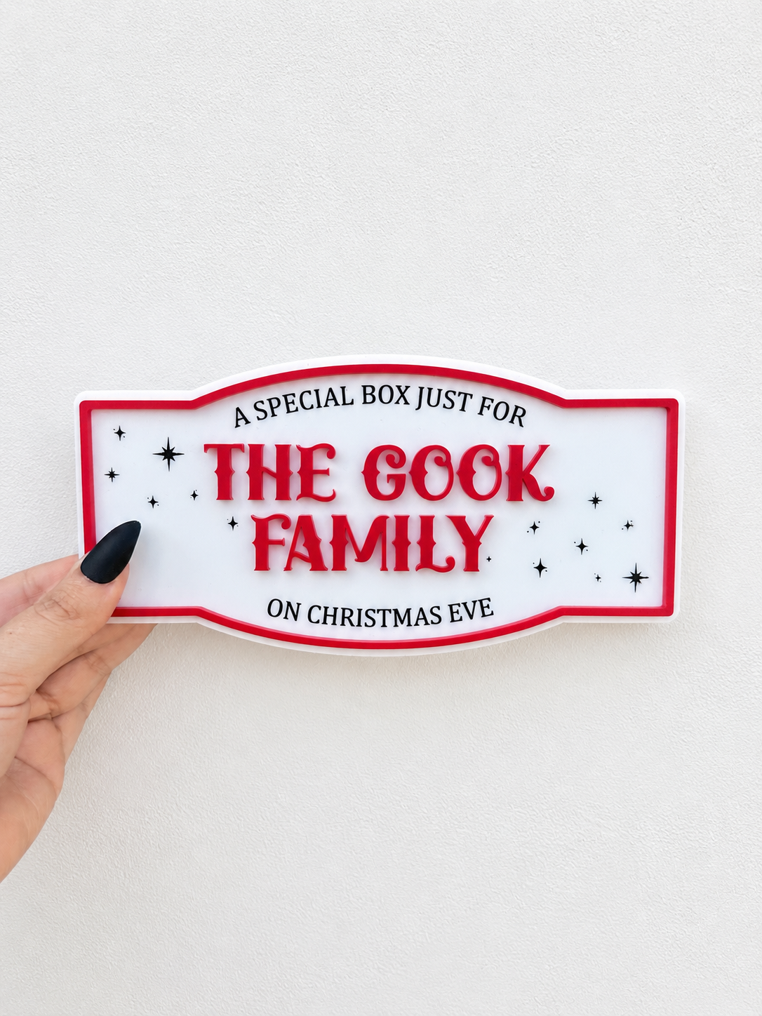 Personalised December 1st / Christmas Eve Crate Plaque