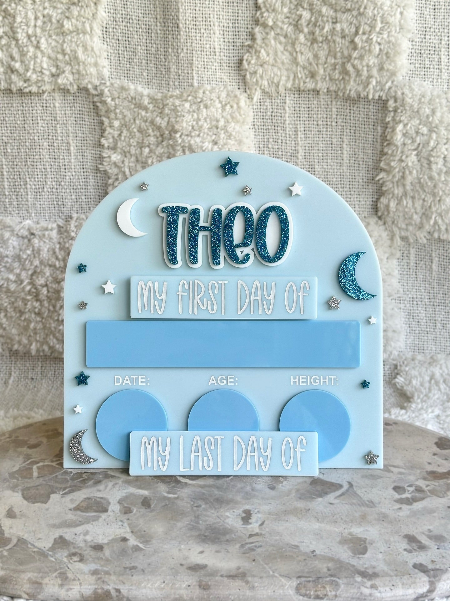 NIGHT SKY Personalised First / Last Day Of School Board