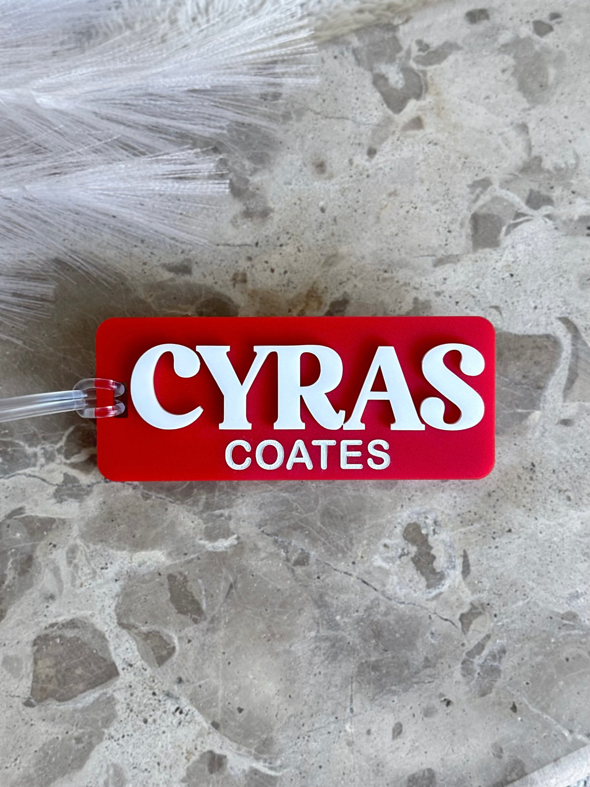 CUSTOM Full Named Personalised Acrylic Bag Tag