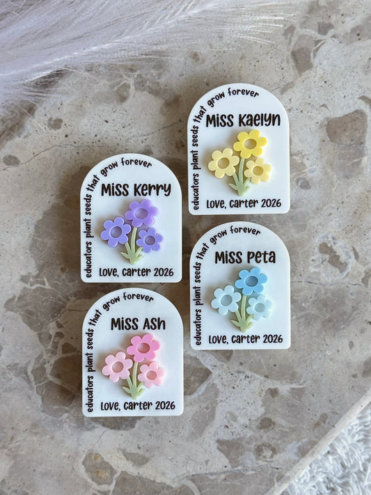 Teacher's / Educator's Plant Seeds That Grow Forever Flower Fridge Magnet