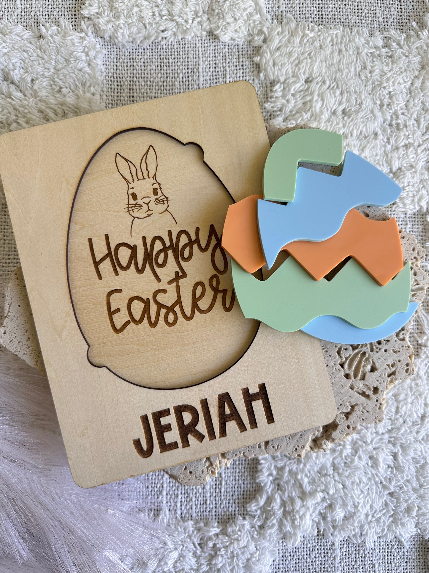 'Happy Easter' Personalised Egg Puzzle