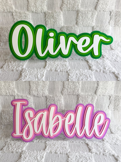 Triple Layer Personalised Name Wall Plaque