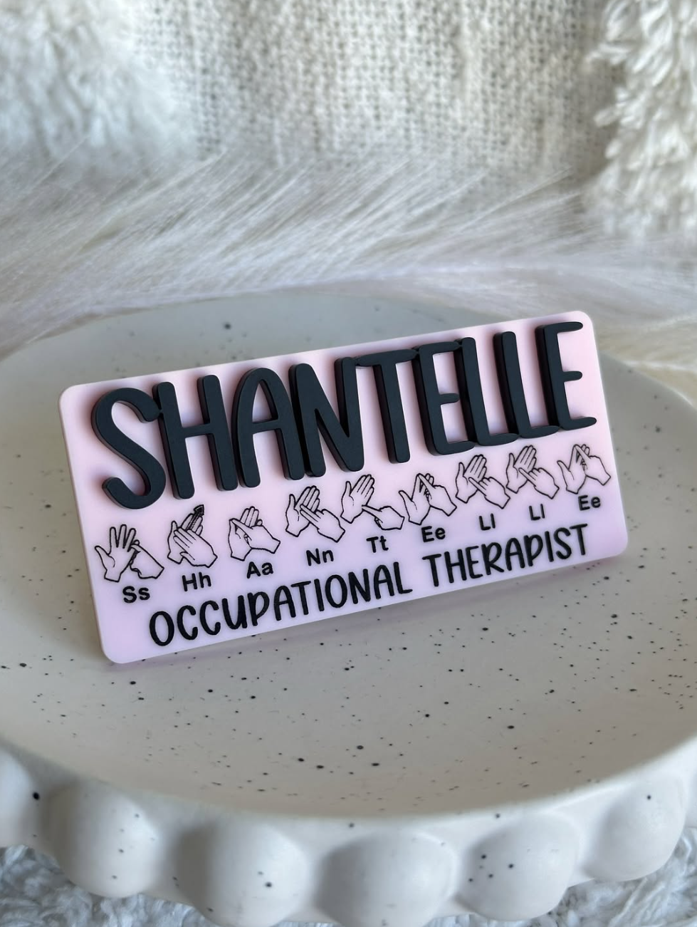 AUSLAN Personalised Acrylic Name Badge