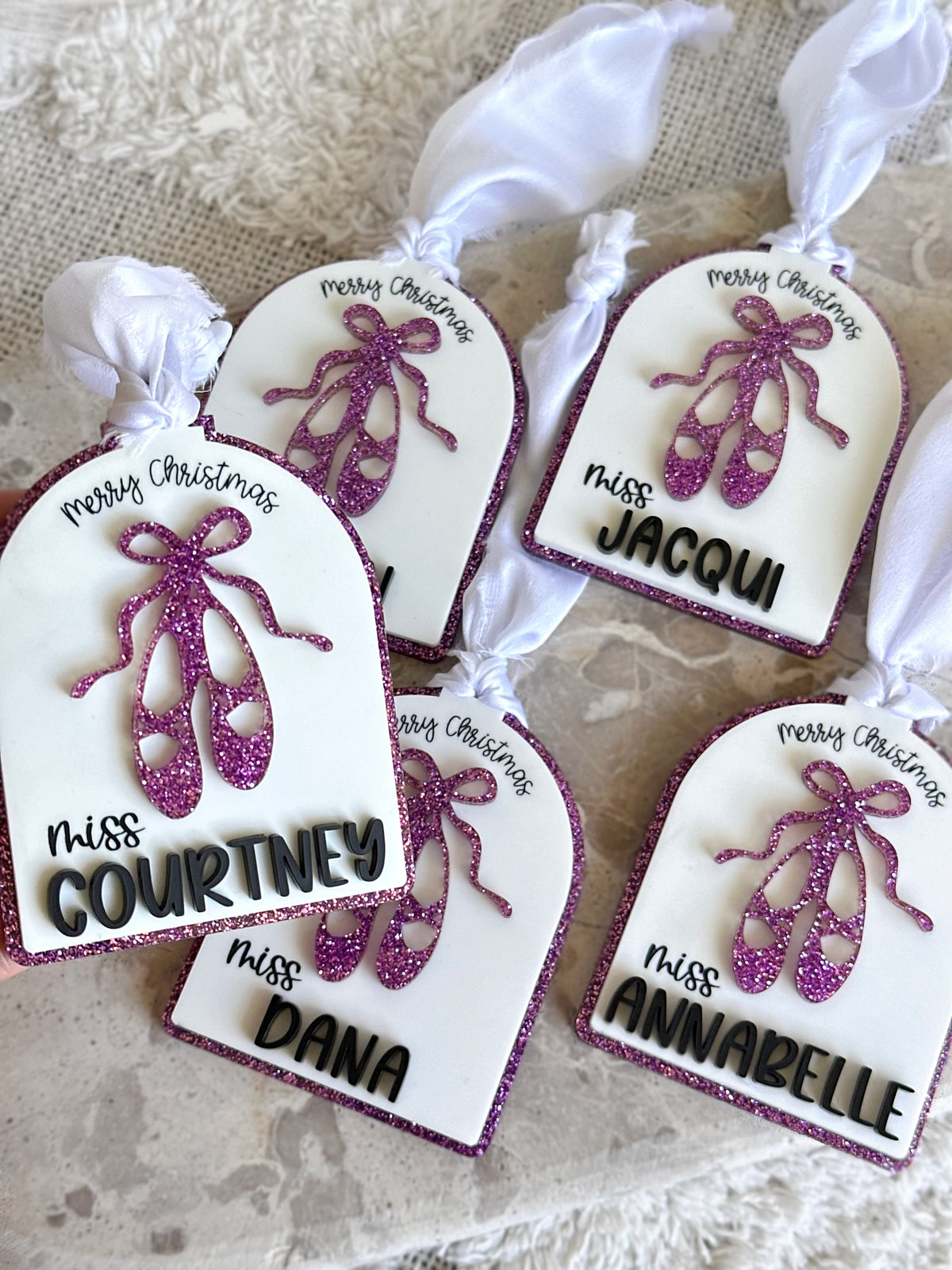 Dancer Ballet Shoes Personalised Christmas Tree Ornament