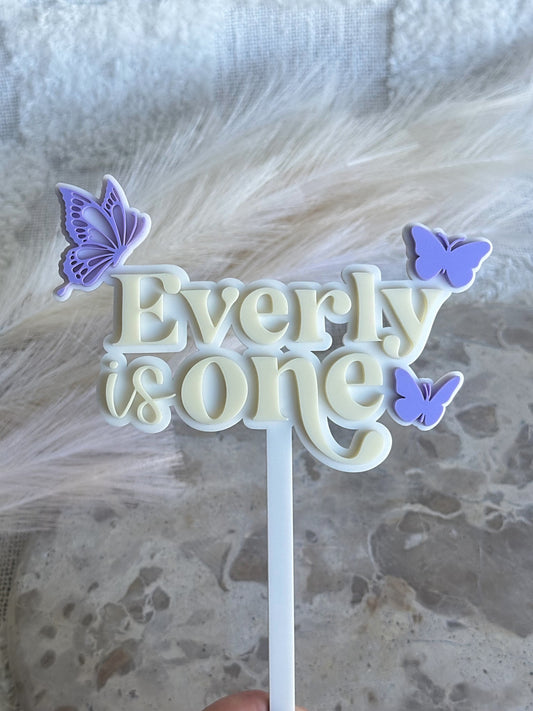 BUTTERFLY Personalised Birthday Cake Topper