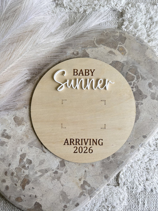 Personalised Baby Announcement Ultrasound Plaque