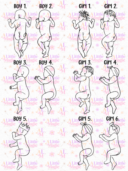 BABY LINE ART My First Christmas Ornament
