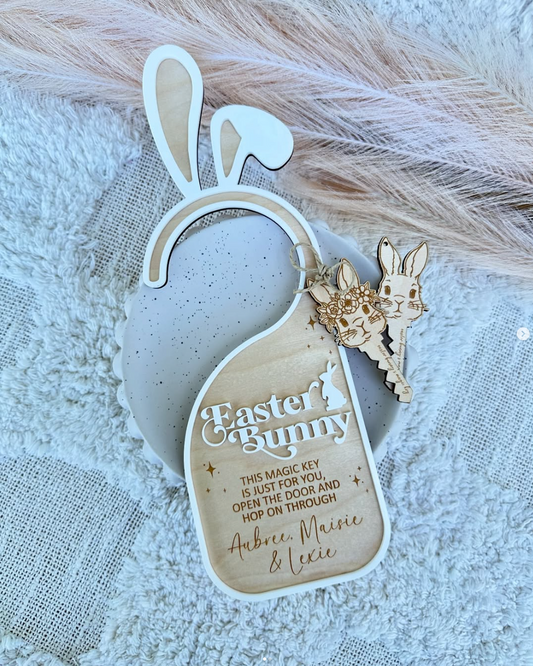 Personalised Easter Bunny Magic Key/ Door Hanger
