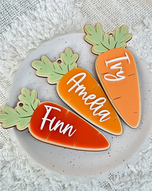 CARROT Personalised Easter Basket Name Tag