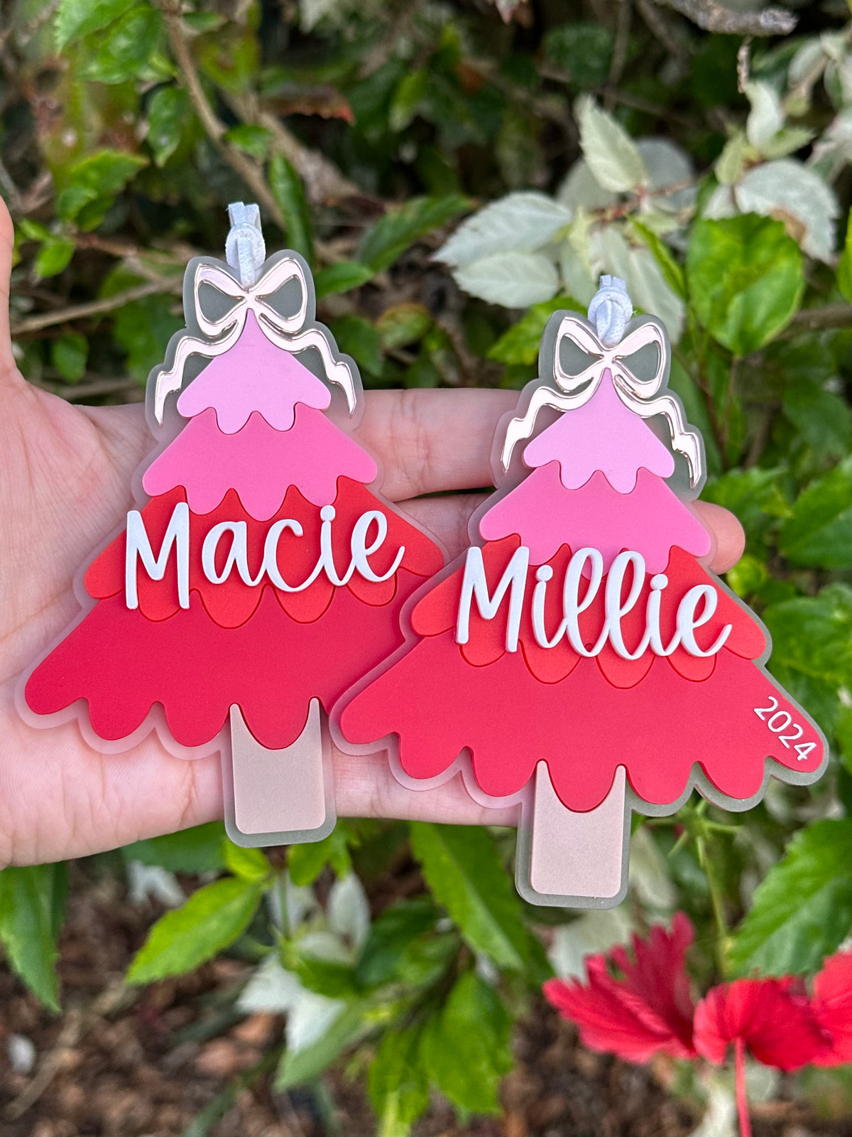 Layered Personalised Christmas Tree Ornament