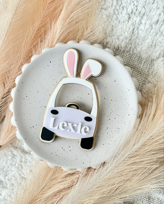 BABY COZY CAR Personalised Easter Basket Name Tag