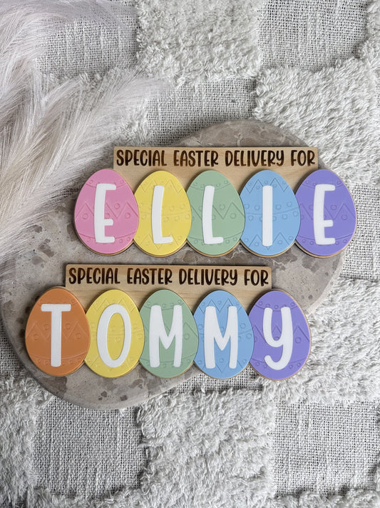 Personalised Easter Egg Crate Plaque