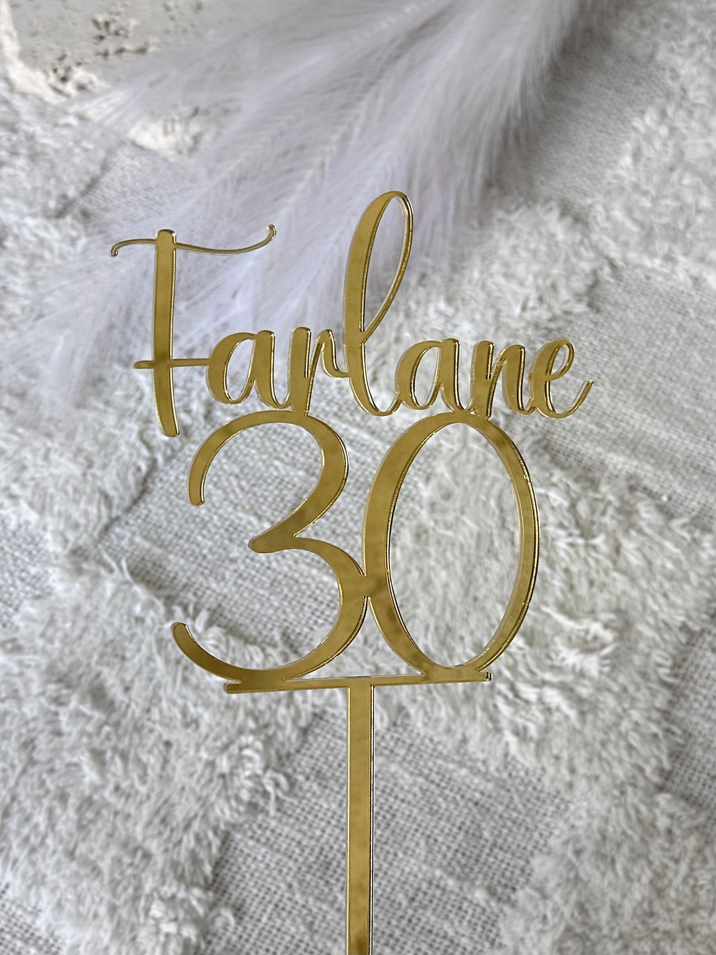 Personalised Single Layer Name & Age Cake Topper
