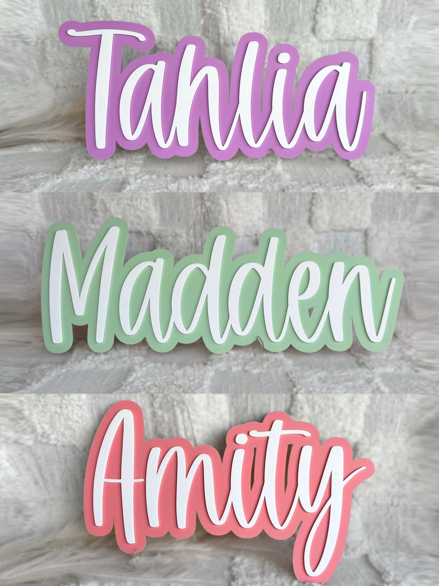 Double Layer Personalised Name Wall Plaque