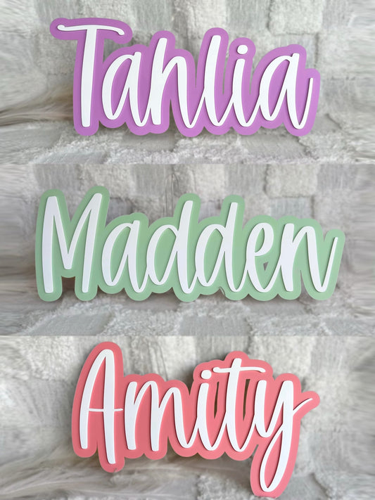 Double Layer Personalised Name Wall Plaque