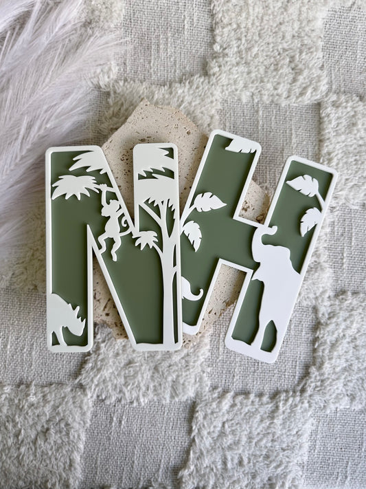Safari Alphabet Letter Wall Decor