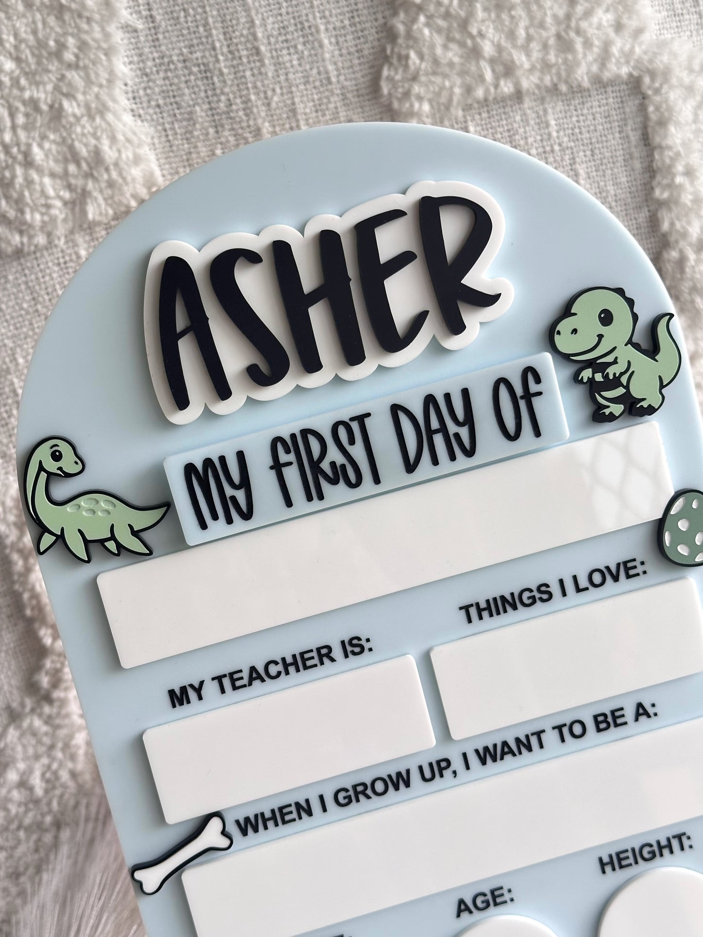 DINOSAUR Personalised First / Last Day Of School Board