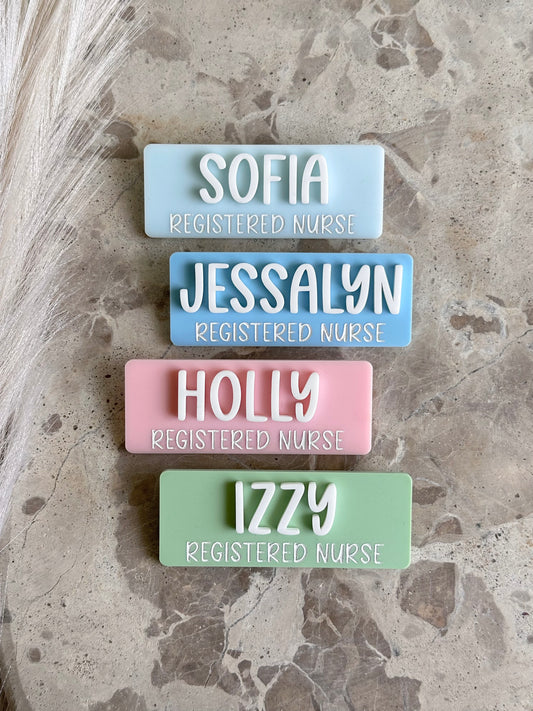 CLASSIC Personalised Acrylic Name Badge