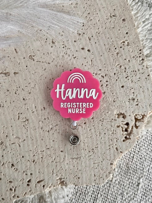 CLASSIC Personalised Acrylic Badge Reel