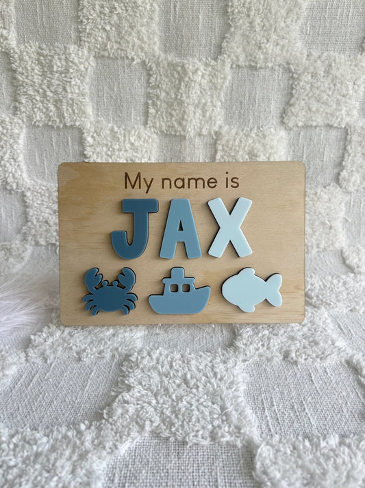 FISHING Personalised Name Puzzle