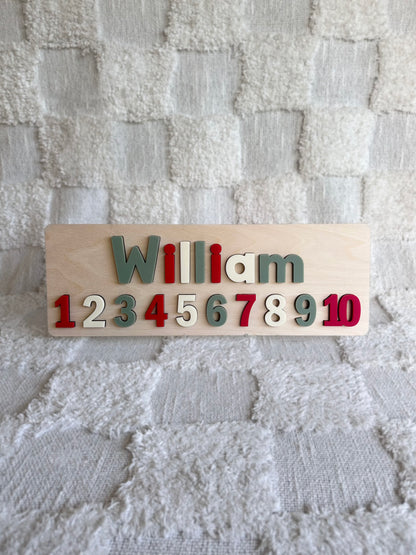 NUMBERS Personalised Name Puzzle