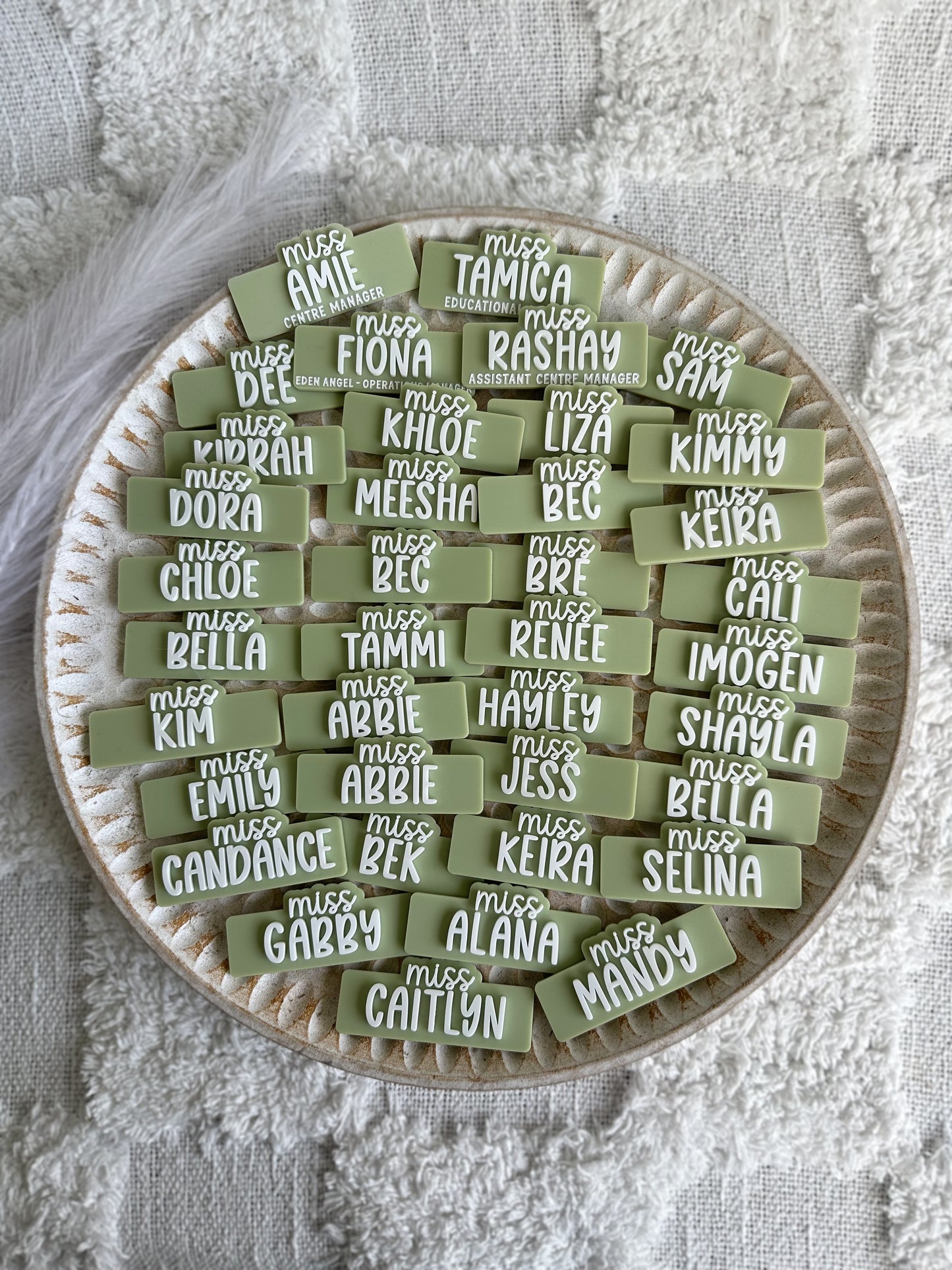 CLASSIC TITLE Personalised Acrylic Name Badge