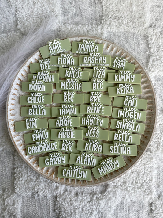 CLASSIC TITLE Personalised Acrylic Name Badge