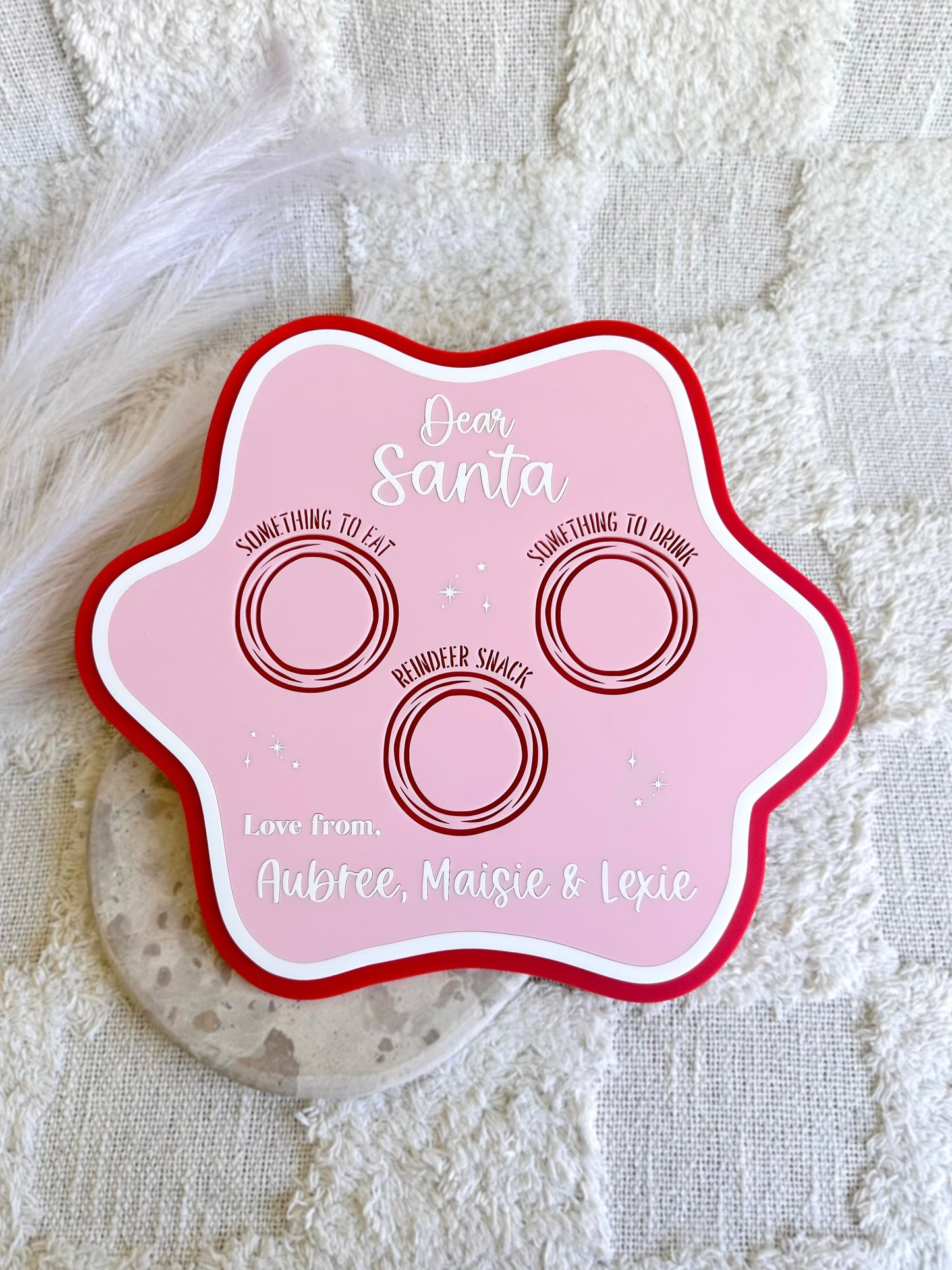 WAVY Personalised Dear Santa Christmas Treat Tray Board
