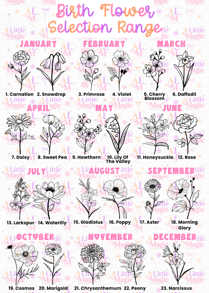 Personalised Birth Flower Garden Gift Plaque