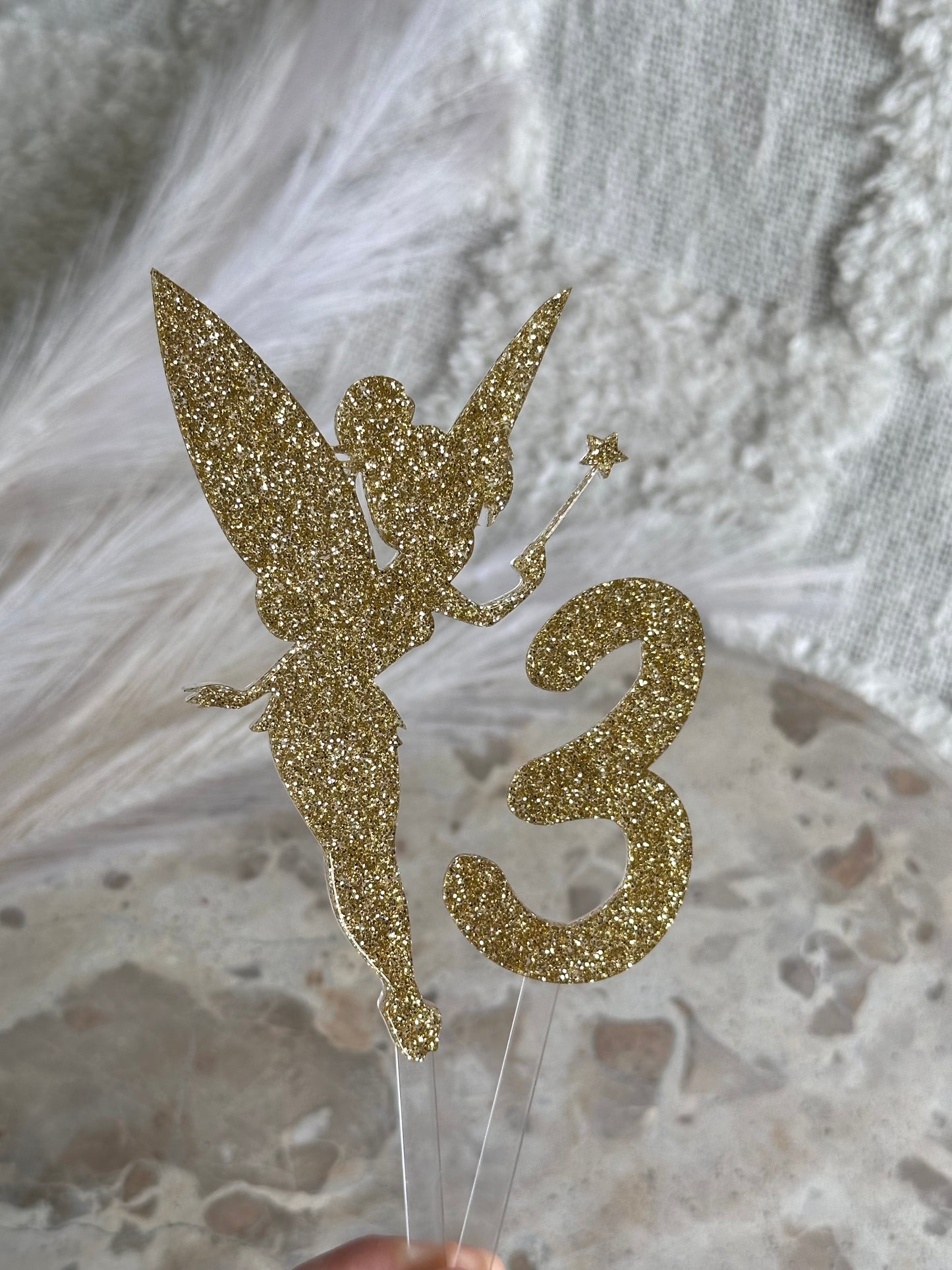FAIRY & AGE SET Personalised Birthday Cake Topper