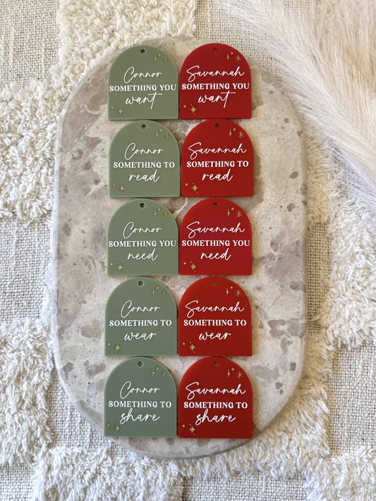 Personalised Mindful Christmas Gift Tags - 6 or 8 Pack