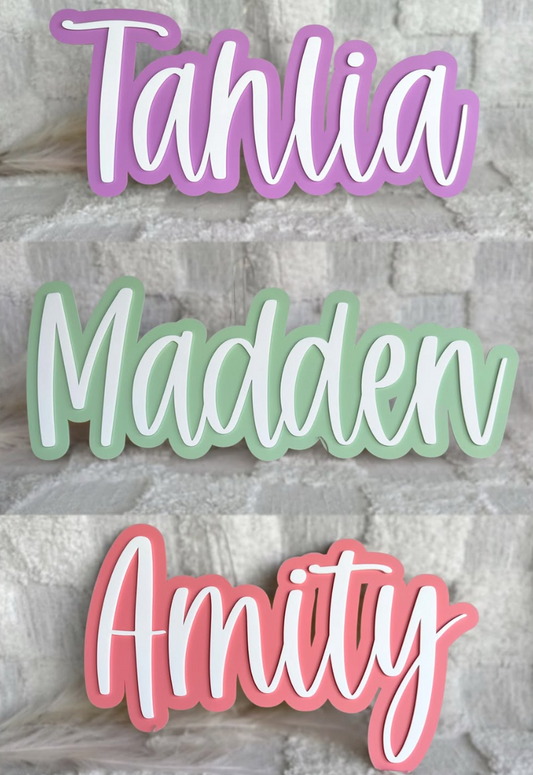 Double Layer Personalised Name Wall Plaque