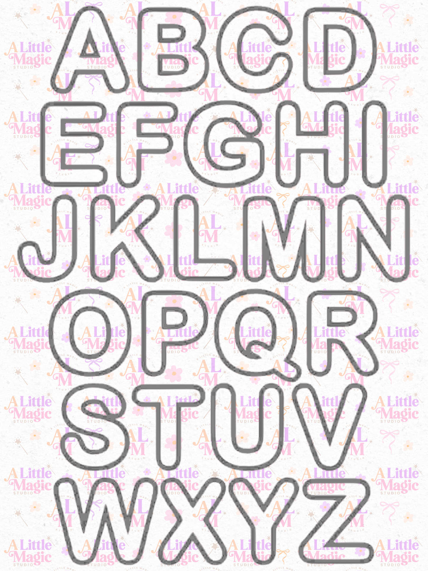 Outline Pop Alphabet Letter Wall Decor