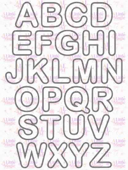 Outline Pop Alphabet Letter Wall Decor