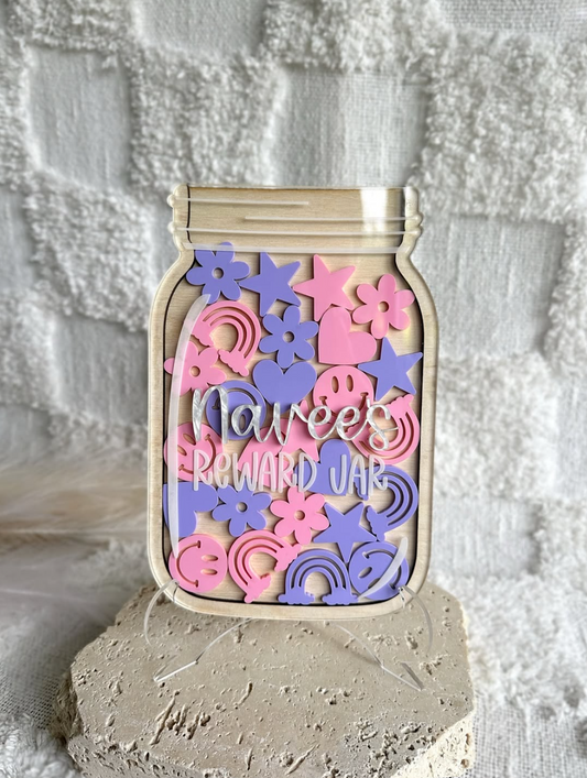 Personalised Kids Reward Jar & Tokens