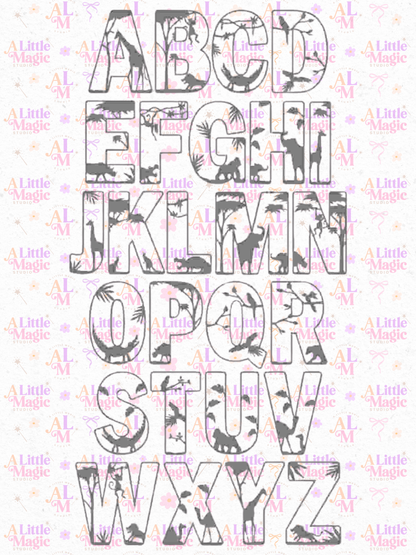 Safari Alphabet Letter Wall Decor