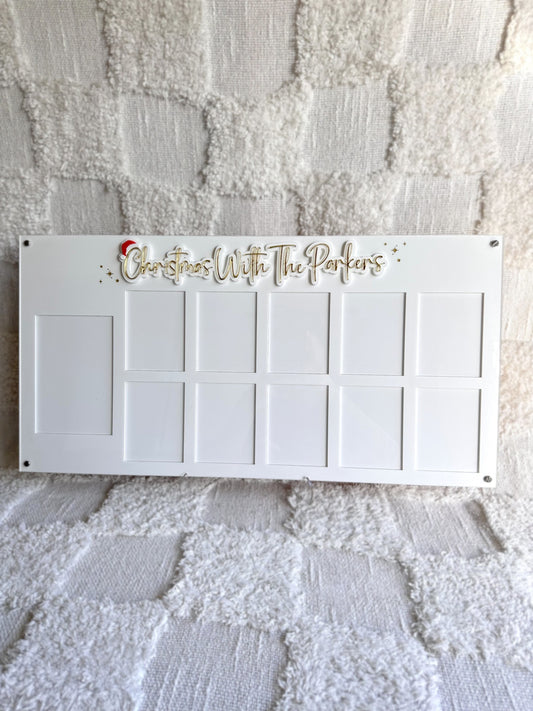 Personalised Family Christmas Photo Board